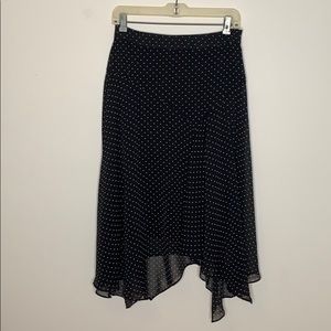Le château asymmetrical midi polka dot skirt